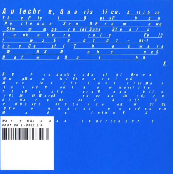 Autechre :: Quaristice LP